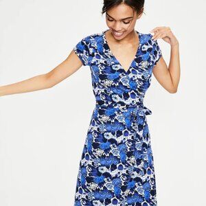BODEN | Summer Blue and White Wrap DRESS | 6 Long | Previously Worn/Used